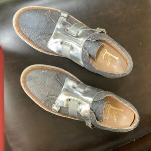 Silver and Gray Women's Sneakers